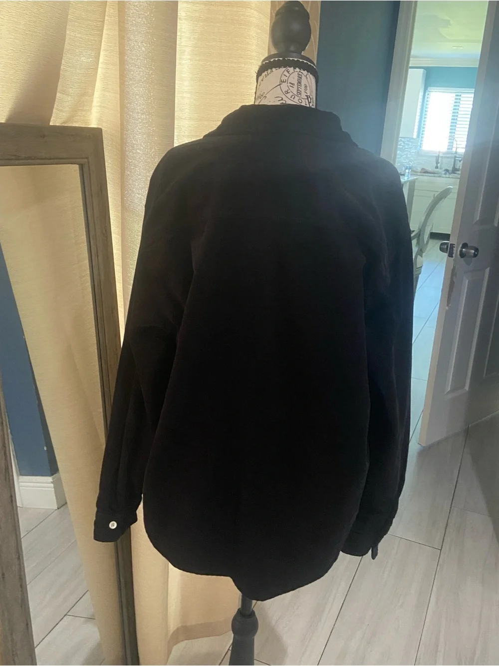 PacSun Men's Black Lightweight Button-Up Shirt Jacket